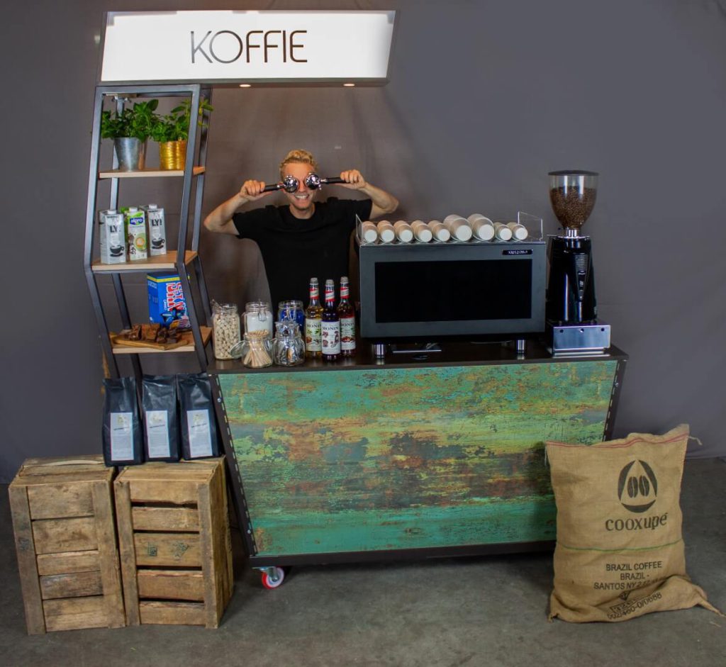 Mobiele koffiebar verhuur voor beursstands en zakelijke evenementen